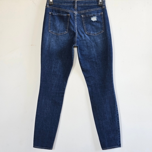 📌64 GAP ALWAYS SKINNY DISTRESSED DARK INDIGO JEANS WOMEN'S SIZE 8|29 - Picture 8 of 11
